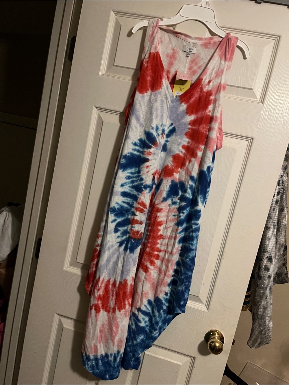 Cabana Life Tie-Dye Maxi Dress — Red & Blue
